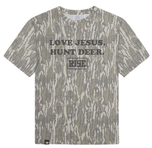 YOUTH MODEL - LOVE JESUS. HUNT DEER. Tee