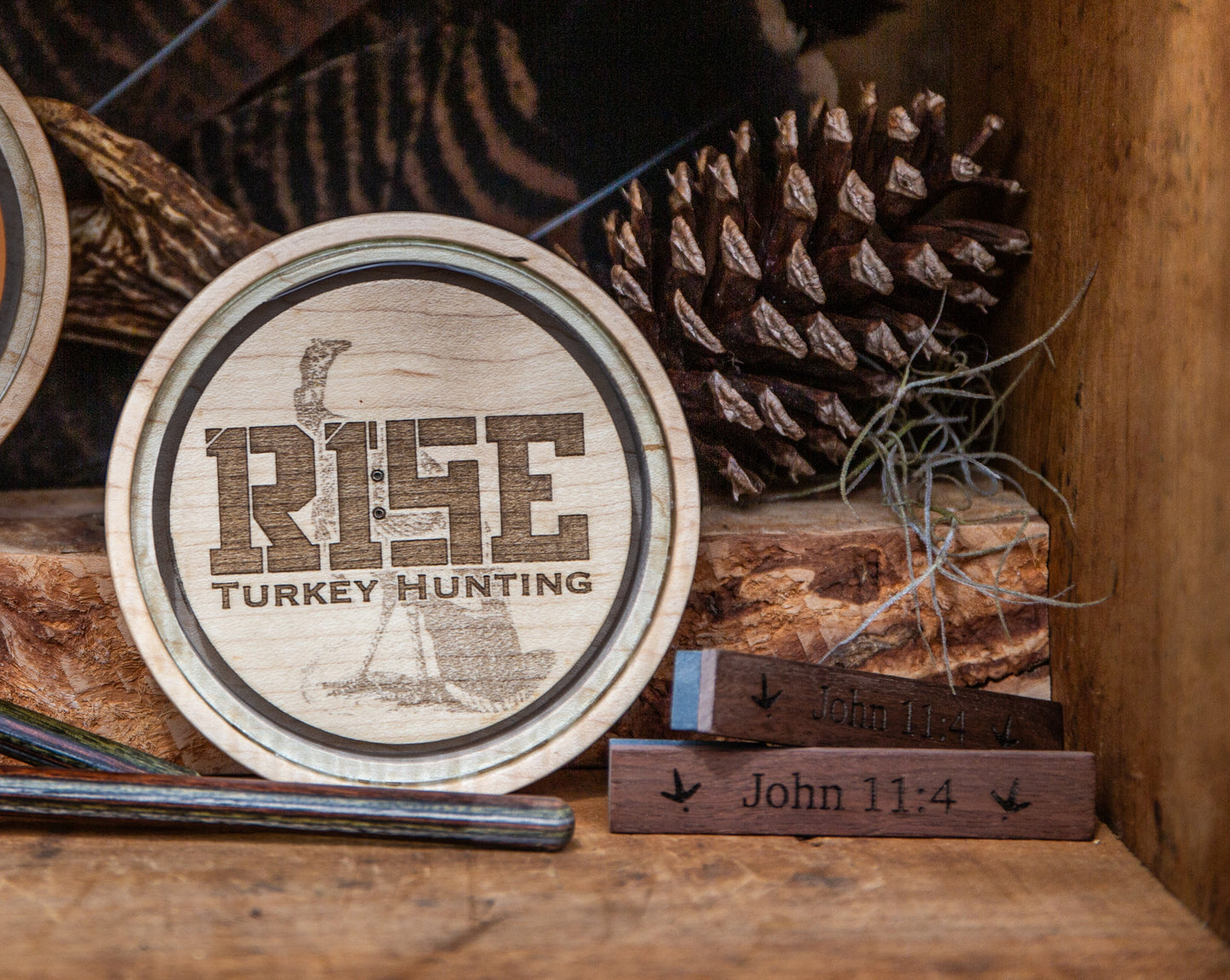 RISE X Squatchy Game Calls - Curly Maple Pot Call