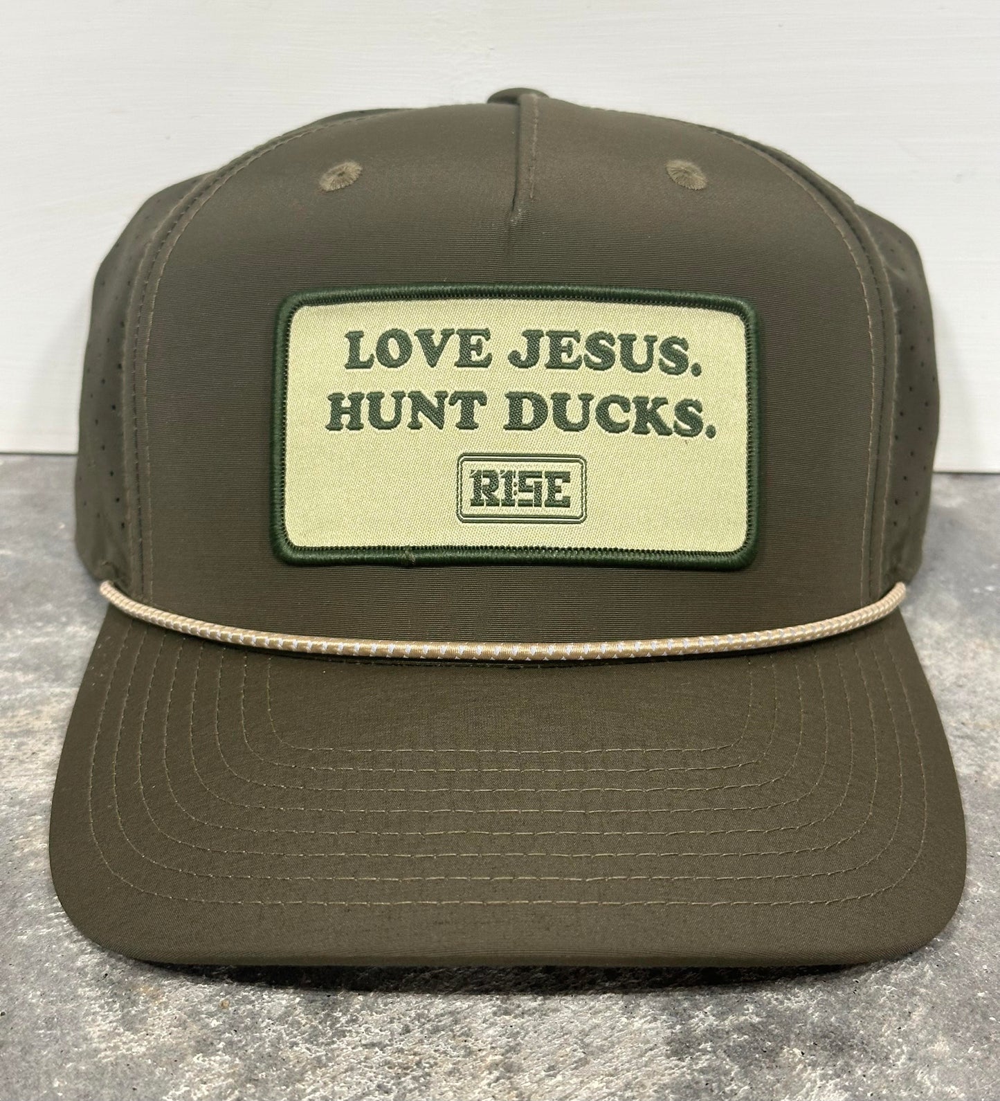 LOVE JESUS. HUNT DUCKS. Patch Hat - Richardson 355