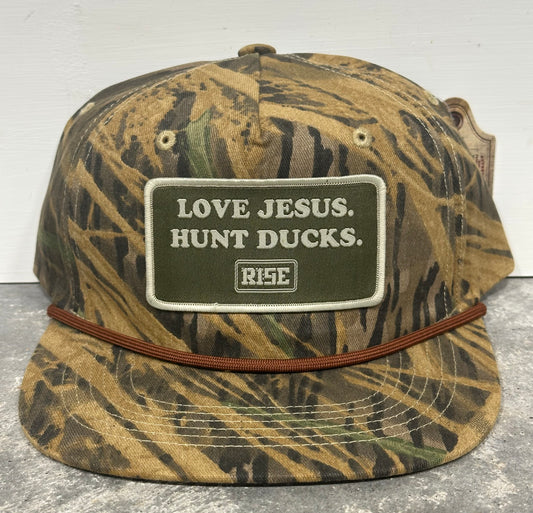 LOVE JESUS. HUNT DUCKS. Patch Hat - LOST Goat Rope