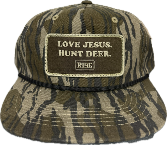 LOVE JESUS. HUNT DEER. - Patch Hat - LOST. Goat Rope