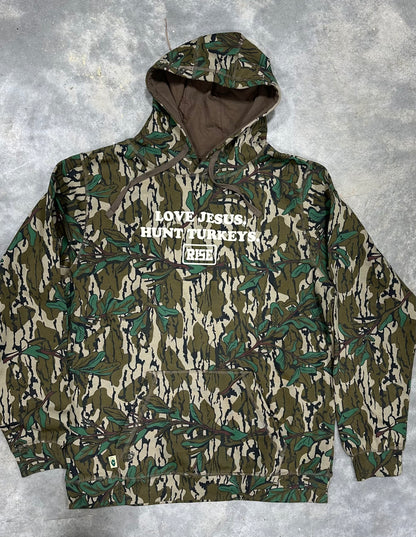 LOVE JESUS. HUNT TURKEYS. Hooded sweatshirt