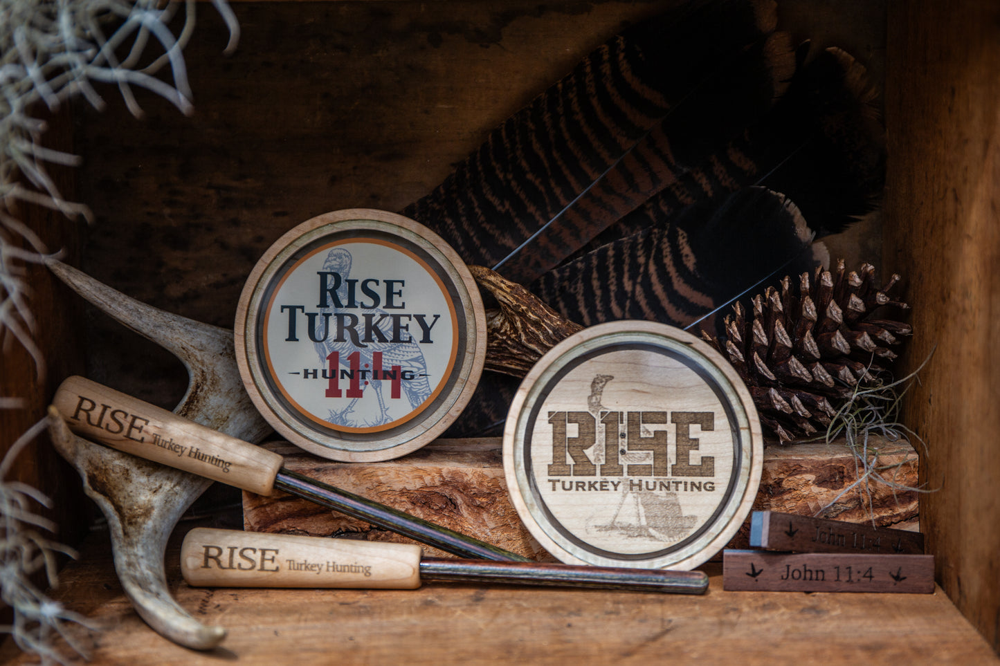 RISE X Squatchy Game Calls - Curly Maple Pot Call