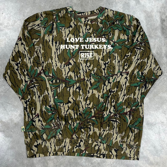 LOVE JESUS. HUNT TURKEYS. - Crewneck Sweatshirt