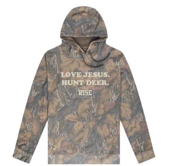 LOVE JESUS. HUNT DEER. Hooded Sweatshirt