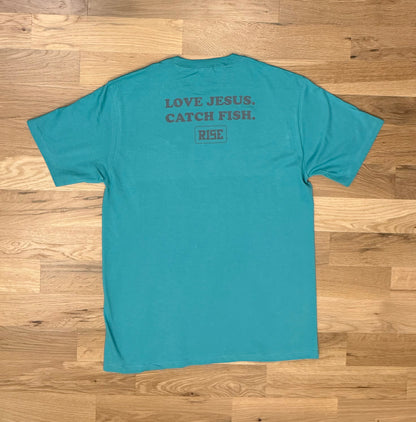 LOVE JESUS. CATCH FISH. - Pocket Tee