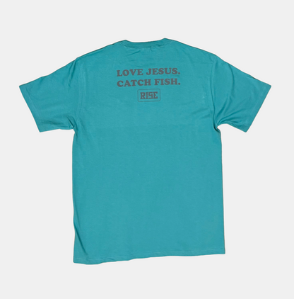 LOVE JESUS. CATCH FISH. - Pocket Tee