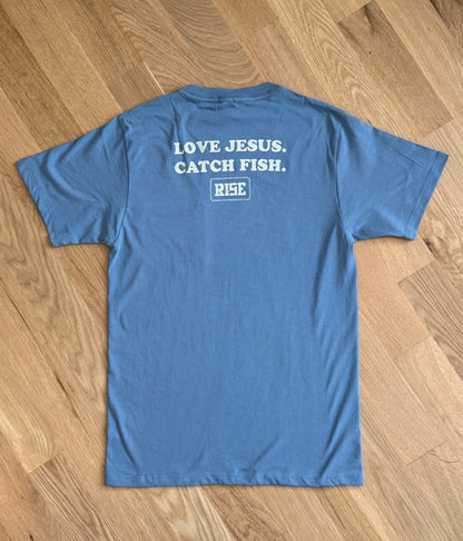 LOVE JESUS. CATCH FISH. - Pocket Tee