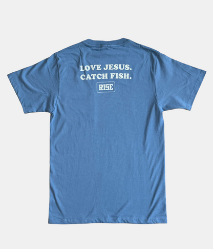 LOVE JESUS. CATCH FISH. - Pocket Tee