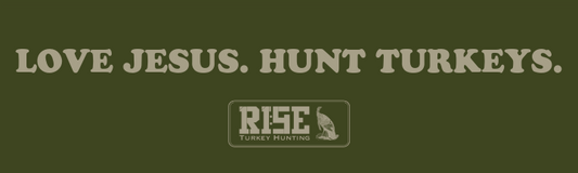 LOVE JESUS. HUNT TURKEYS. - BUMPER STICKER
