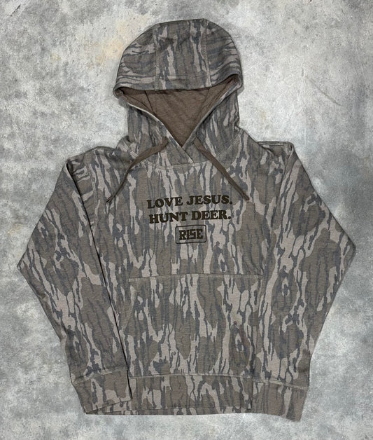 LOVE JESUS.  HUNT DEER - Youth Hoodie