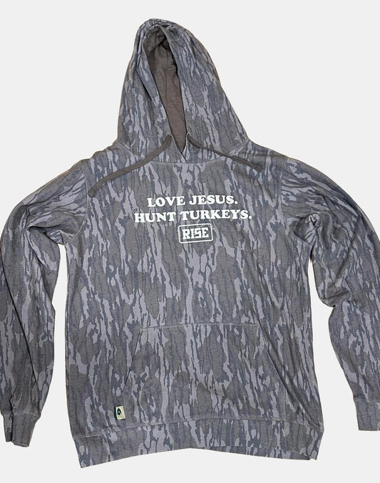 LOVE JESUS. HUNT TURKEYS. Hooded sweatshirt