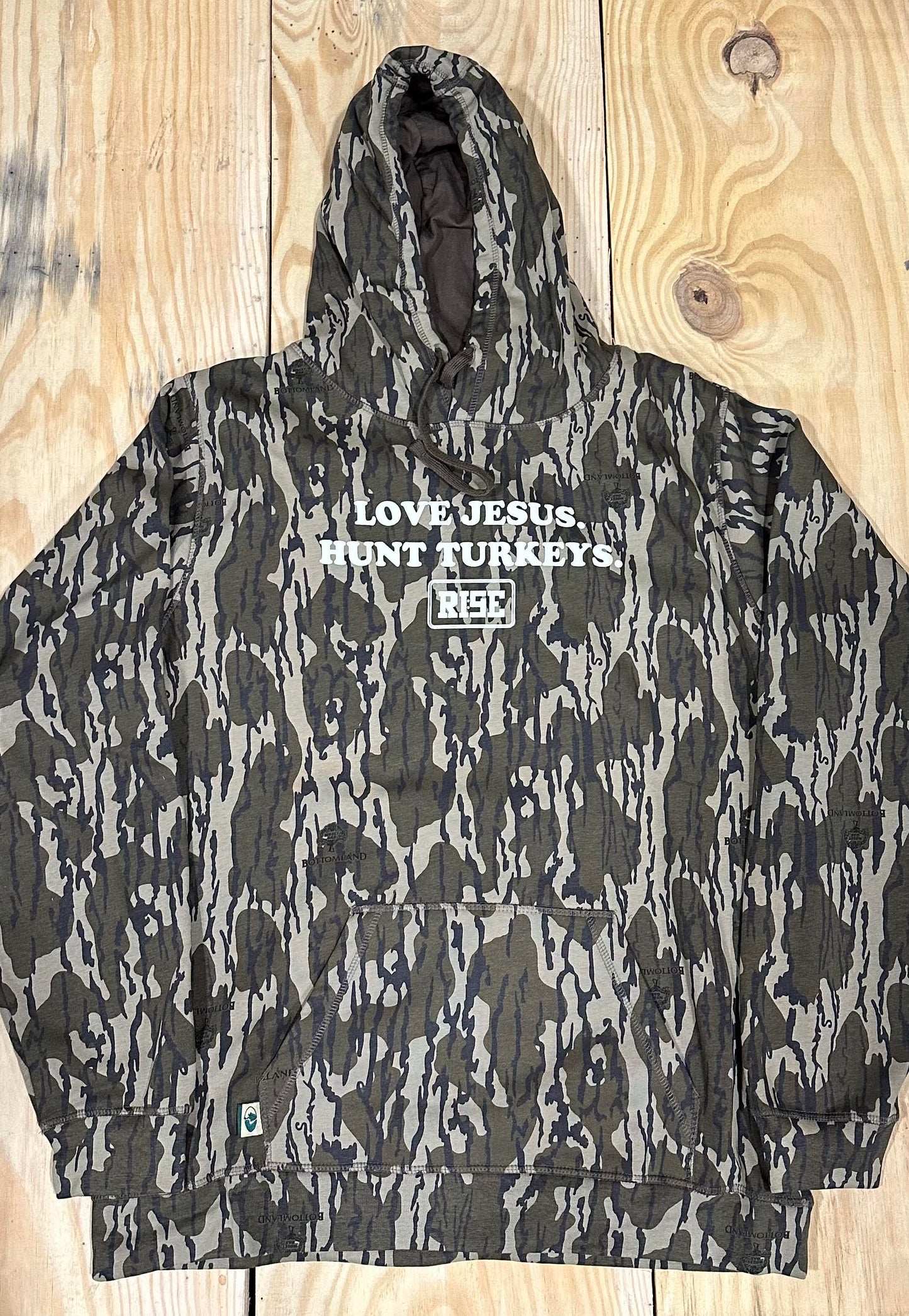 LOVE JESUS. HUNT TURKEYS. Hooded sweatshirt