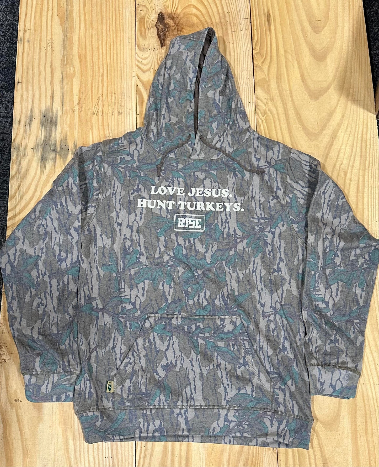 LOVE JESUS. HUNT TURKEYS. Hooded sweatshirt