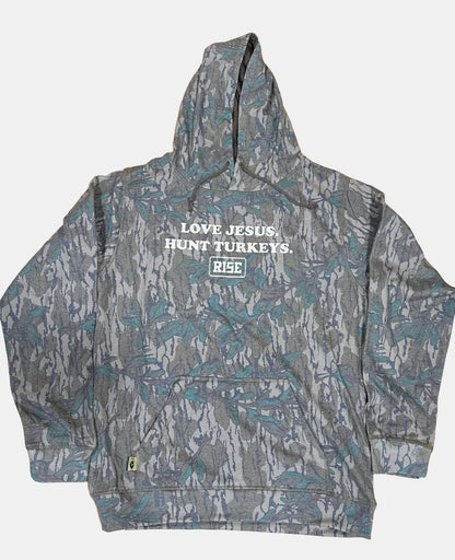 LOVE JESUS. HUNT TURKEYS. Hooded sweatshirt